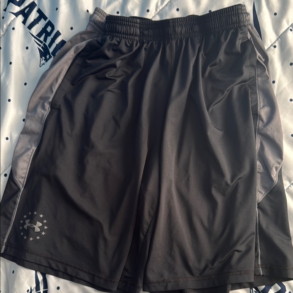 Under Armour Black and Gray Athletic Shorts